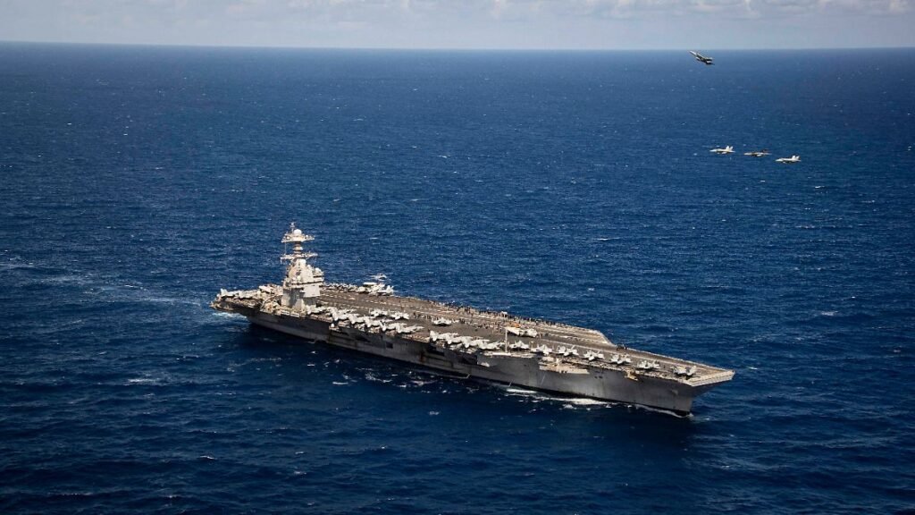 April-2-2026-Uss-Gerald-R-Ford-International-Waters-The-Ford-class-aircraft-carrier-USS-Gerald-R-For.jpeg